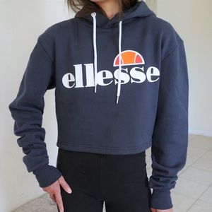 BNWT Ellesse Crop Hoodie Navy XS